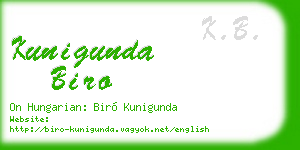 kunigunda biro business card